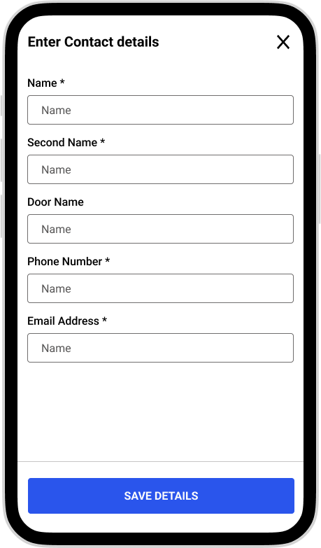 Screen 13. Contact Detail form