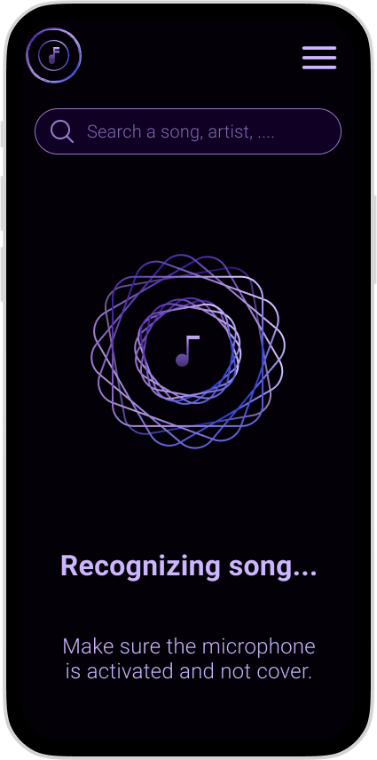 Screen 6. Song Detector in progress